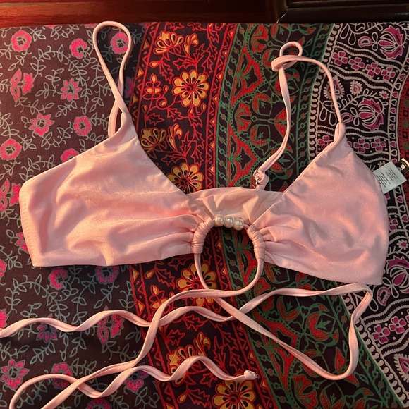 NWT Pacsun Dippin Daisy's Pink Pearl Swim Top (L) - Picture 6 of 9